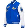 Pro Standard Womens NBA Retro Classics Varsity Jacket(Royal Blue/White)