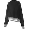 Pro Standard Womens NFL Retro Classics Brushed Back French Terry Crewneck Sweatshirt(Black/Gray)