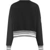 Pro Standard Womens NFL Retro Classics Brushed Back French Terry Crewneck Sweatshirt(Black/Gray)