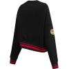 Pro Standard Womens NFL Retro Classics Brushed Back French Terry Crewneck Sweatshirt(Black/Red/Black)
