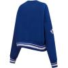 Pro Standard Womens NFL Retro Classics Brushed Back French Terry Crewneck Sweatshirt(Dodger Blue)