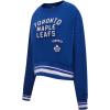 Pro Standard Womens NFL Retro Classics Brushed Back French Terry Crewneck Sweatshirt(Dodger Blue)