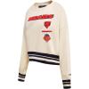 Pro Standard Womens NFL Retro Classics Brushed Back French Terry Crewneck Sweatshirt(Eggshell/ Midnight Navy)