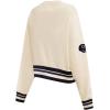 Pro Standard Womens NFL Retro Classics Brushed Back French Terry Crewneck Sweatshirt(Eggshell/ Midnight Navy)