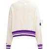 Pro Standard Womens NFL Retro Classics Brushed Back French Terry Crewneck Sweatshirt(Eggshell/ Purple)