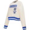 Pro Standard Womens NFL Retro Classics Brushed Back French Terry Crewneck Sweatshirt(Eggshell/Dodger Blue)