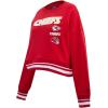 Pro Standard Womens NFL Retro Classics Brushed Back French Terry Crewneck Sweatshirt(Red)