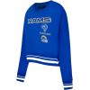 Pro Standard Womens NFL Retro Classics Brushed Back French Terry Crewneck Sweatshirt(Royal Blue)