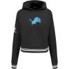 Pro Standard Womens NFL Retro Classics Brushed Back French Terry Cropped Pullover Hoodie(Black)