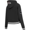 Pro Standard Womens NFL Retro Classics Brushed Back French Terry Cropped Pullover Hoodie(Black)