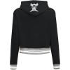 Pro Standard Womens NFL Retro Classics Brushed Back French Terry Cropped Pullover Hoodie(Black/Gray)