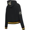 Pro Standard Womens NFL Retro Classics Brushed Back French Terry Cropped Pullover Hoodie(Black/Yellow)