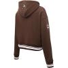Pro Standard Womens NFL Retro Classics Brushed Back French Terry Cropped Pullover Hoodie(Brown)