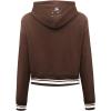 Pro Standard Womens NFL Retro Classics Brushed Back French Terry Cropped Pullover Hoodie(Brown)