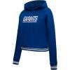 Pro Standard Womens NFL Retro Classics Brushed Back French Terry Cropped Pullover Hoodie(Dodger Blue)