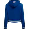Pro Standard Womens NFL Retro Classics Brushed Back French Terry Cropped Pullover Hoodie(Dodger Blue)