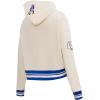 Pro Standard Womens NFL Retro Classics Brushed Back French Terry Cropped Pullover Hoodie(Eggshell)