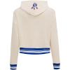 Pro Standard Womens NFL Retro Classics Brushed Back French Terry Cropped Pullover Hoodie(Eggshell)