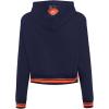 Pro Standard Womens NFL Retro Classics Brushed Back French Terry Cropped Pullover Hoodie(Midnight Navy/Orange/Midnight Navy)