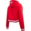 Pro Standard Womens NFL Retro Classics Brushed Back French Terry Cropped Pullover Hoodie(Red)