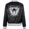 Pro Standard Womens NFL Retro Classics Satin Jacket(Black/Gray)