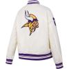Pro Standard Womens NFL Retro Classics Satin Jacket(Eggshell/ Purple)