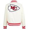 Pro Standard Womens NFL Retro Classics Satin Jacket(Eggshell/ Red)