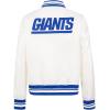 Pro Standard Womens NFL Retro Classics Satin Jacket(Eggshell/Dodger Blue)