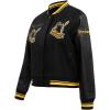 Pro Standard Womens NFL Retro Classics Varsity Jacket(Black/Yellow)