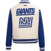 Pro Standard Womens NFL Retro Classics Varsity Jacket(Eggshell/Dodger Blue)