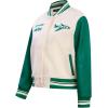 Pro Standard Womens NFL Retro Classics Varsity Jacket(Green)