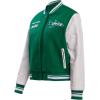 Pro Standard Womens NFL Retro Classics Varsity Jacket(Kelly Green/ White)