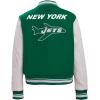 Pro Standard Womens NFL Retro Classics Varsity Jacket(Kelly Green/ White)