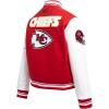 Pro Standard Womens NFL Retro Classics Varsity Jacket(Red/White)