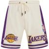 Mens NBA Retro Classics Athletic Short(Eggshell/ Purple)