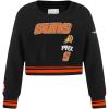 Pro Standard Big Girls NBA Retro Classics Fleece Crewneck Sweatshirt(Black/Orange)