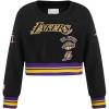 Pro Standard Big Girls NBA Retro Classics Fleece Crewneck Sweatshirt(Black/Purple)