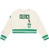 Pro Standard Big Girls NBA Retro Classics Fleece Crewneck Sweatshirt(Eggshell/ Kelly Green)