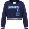 Pro Standard Big Girls NBA Retro Classics Fleece Crewneck Sweatshirt(Midnight Navy)