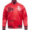 Pro Standard Mens NBA Best Of Satin Jacket(Red/Black)