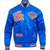 Pro Standard Mens NBA Best Of Satin Jacket(Royal/Orange/Royal)