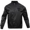 Pro Standard Mens NBA Classic Triple Black Satin Jacket(Black)