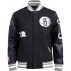 Pro Standard Mens NBA Old English Varsity Jacket(Black/Gray)