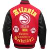 Pro Standard Mens NBA Old English Varsity Jacket(Red/Black)