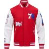 Pro Standard Mens NBA Old English Varsity Jacket(Red/White)