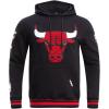Pro Standard Mens NBA Retro Classics Pull Over Hoodie(Black/Red/Black)