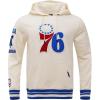 Pro Standard Mens NBA Retro Classics Pull Over Hoodie(Eggshell/Royal Blue)