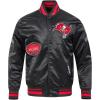 Pro Standard Mens NFL Old English Satin Jacket(Black/Red/Black)
