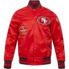 Pro Standard Mens NFL Old English Satin Jacket(Red)