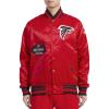 Pro Standard Mens NFL Old English Satin Jacket(Red/Black)